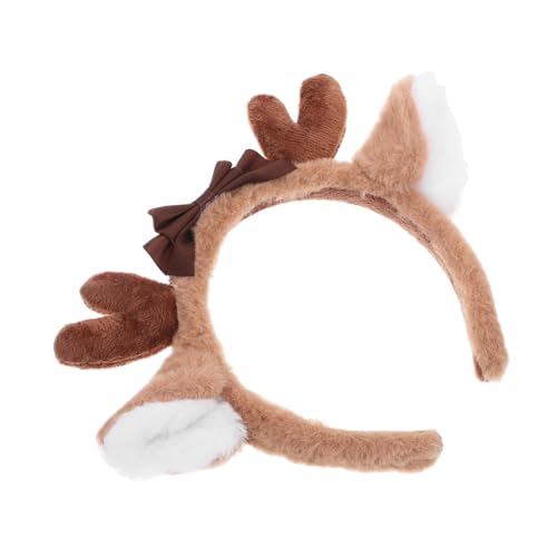 DECOMELODY Haarband Aus Plüsch Mit Hirschohren Dekoratives Stirnband Multifunktions-haarband Für Freizeit Und Partys Wiederverwendbar von DECOMELODY