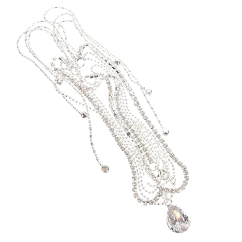 DECOMELODY Braut Haarschmuck Kopfkette mit Strasssteinen Boho Head Chain Schmuck für Frauen Modischer Hochzeit Bridal Headpiece Stabiler Sitz für Festliche Anlässe von DECOMELODY