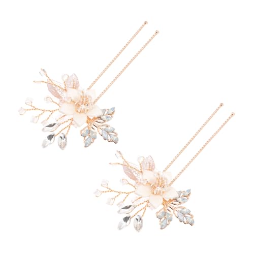 DECOMELODY Braut Hochzeit Haarnadeln Strass Blüten Haarnadel Funkelndes Haarschmuck Accessoire für Damen und Mädchen Leicht und Komfortabel für Braut Party und Alltag von DECOMELODY