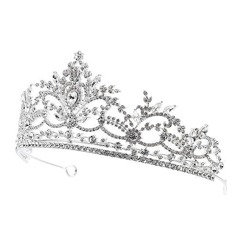 DECOMELODY Braut Tiara mit Funkelnden Strasssteinen Leichtes Haaraccessoire für Hochzeit Party Fotoshooting Bequemer und Einfacher Schmuck für Damen und Prinzessinnen von DECOMELODY