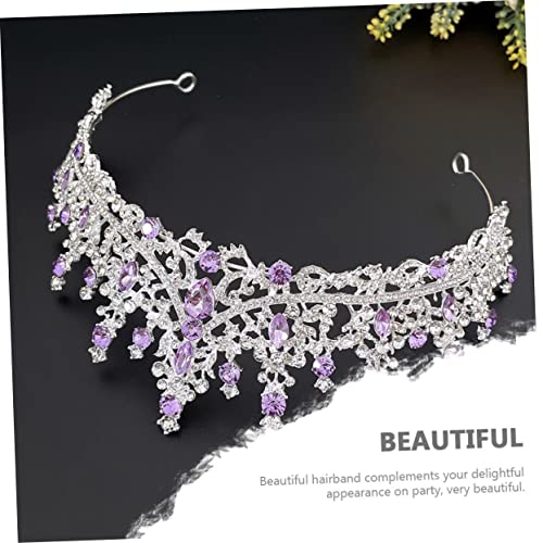 DECOMELODY Braut Tiara mit Funkelnden Strasssteinen Silber Kristallkrone Haarschmuck für Damen Geeignet für Hochzeit Geburtstag Party und Festliche Anlässe von DECOMELODY