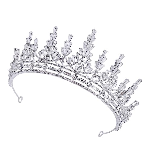 DECOMELODY Brautkrone mit Funkelnden Strasssteinen Leichtes Silbernes Haarschmuck Headband für Hochzeit Verlobung Komfortabel und Modisch für Damen und Mädchen von DECOMELODY