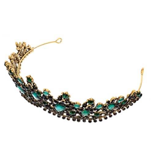 DECOMELODY Brautkrone mit Grünen Kristallen Stilvolle Hochzeits Tiara für Damen Eleganter Haarschmuck für Hochzeit Geburtstag und Festliche Anlässe Komfortabel und Vielseitig Kombinierbar von DECOMELODY