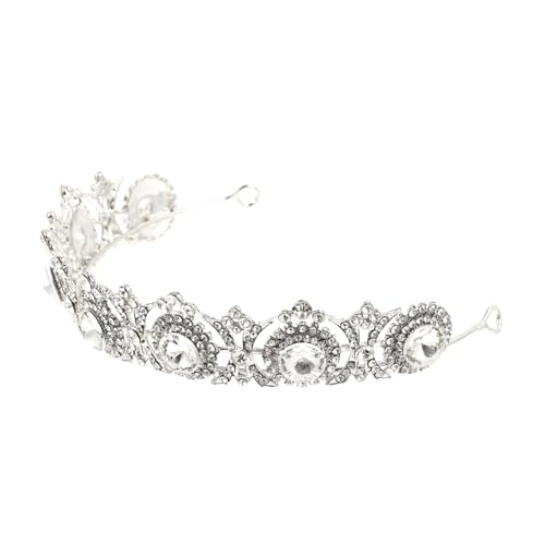 DECOMELODY Bridal Crown Haarschmuck Damen Hochzeit Tiara mit Funkelnden Strasssteinen Eleganter Prinzessin Krone für Braut Verlobung Party und Festliche Anlässe von DECOMELODY
