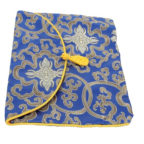 DECOMELODY Buddhistische Schriften Aufbewahrungstasche Bestickte Bücher Tasche Multifunktionaler Organizer Leichtes Reiseetui Für Musikbücher Und Tempelschriften von DECOMELODY