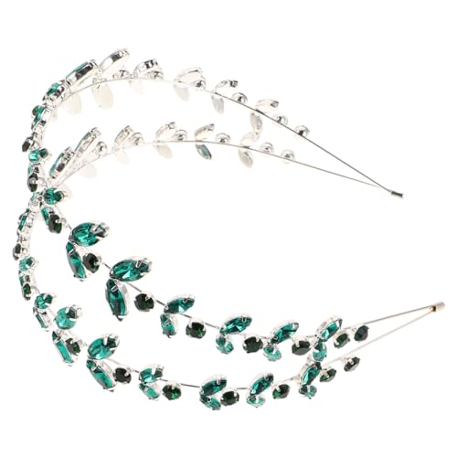 DECOMELODY Doppellagiges Grünes Glitzer-haarband mit Blattdesign Handgefertigter Brautschmuck für Hochzeit Komfortabler Haarschmuck für Brautjungfern und Festliche Anlässe DECOMELODY Doppellagiges Grünes Glitzer-haarband mit Blattdesign Handgefertigter Brautschmuck für Hochzeit Komfortabler Haarschmuck für Brautjungfern und Festliche Anlässe von DECOMELODY