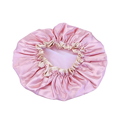 DECOMELODY Doppelschichtige Wasserdichte Badehaube Zum Haarestyling Duschölbehandlung Und Kopfschutz Für Damen Beim Schminken Abschminken Und Gesichtspflege von DECOMELODY