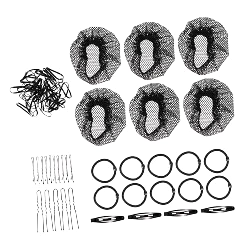 DECOMELODY Elastic Mesh Hair Bun Net mit Unsichtbaren Haarnetzen Elastischen Haargummis und Rostfreien Haarnadeln Leichtes Haarknoten Accessoire für Sicheres Styling bei Frauen und von DECOMELODY
