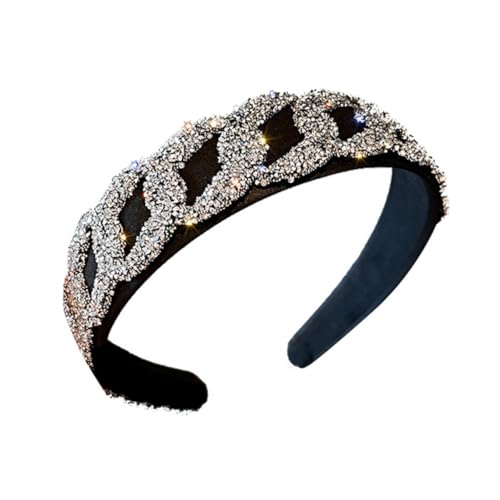 DECOMELODY Elastisches Haarband mit Funkelnden Strasssteinen Modischer Haarschmuck für Damen Vielseitig Einsetzbar als Festlicher Kopfschmuck Geeignet für Hochzeit Party und Alltag von DECOMELODY