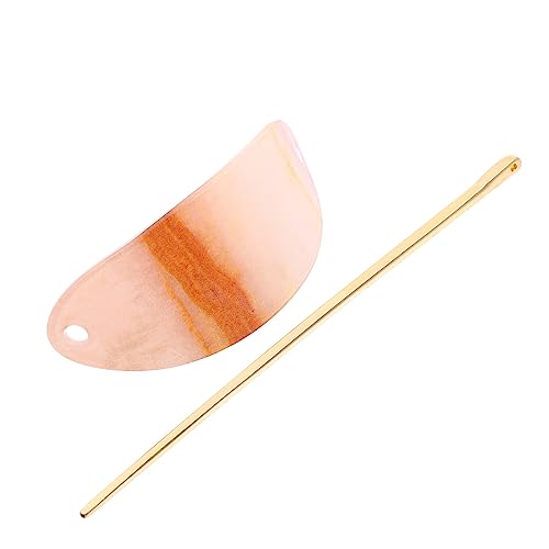 DECOMELODY Elegante Ovale Haarnadel Damen Haarschmuck Retro Design Modischer Haarclip Orangefarbig Langlebig Schonend für Alltag Hochzeit Bankett Frisuren von DECOMELODY