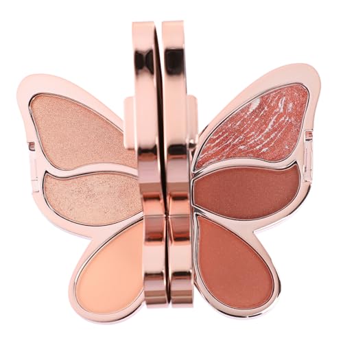 DECOMELODY Farben Lidschatten Palette mit Schimmernden Glitzerpigmenten Pudrige Textur Vielseitig für Makeup Anfänger und Profis Natürliche Farbabgabe Perfektes Beauty Accessoire für Alltag von DECOMELODY