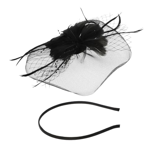 DECOMELODY Festival Haarreif mit Schwarzen Federn Halloween Haarschmuck Karneval Accessoire für Damen Party Kopfschmuck Festliches Haardekor von DECOMELODY