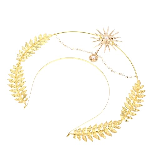 DECOMELODY Goldfarbenes Stirnband Damen Haarreif für Party Kostüm Braut Schmuck Festliche Kopfbedeckung Schmuckaccessoire für Fotos Karneval Hochzeiten DECOMELODY Goldfarbenes Stirnband Damen Haarreif für Party Kostüm Braut Schmuck Festliche Kopfbedeckung Schmuckaccessoire für Fotos Karneval Hochzeiten von DECOMELODY