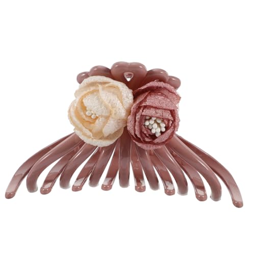 DECOMELODY Große Haarklammer für Damen Blumen Haarspange Starke Fixierung Rutschfeste Haarkralle für Dickes Haar Alltag Styling von DECOMELODY