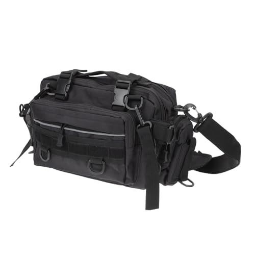 DECOMELODY Große Multifunktionale Angeltasche Strapazierfähiges Material Outdoor Schultertasche für Herren Angeln Camping mit Viel Stauraum und Praktischem Design von DECOMELODY
