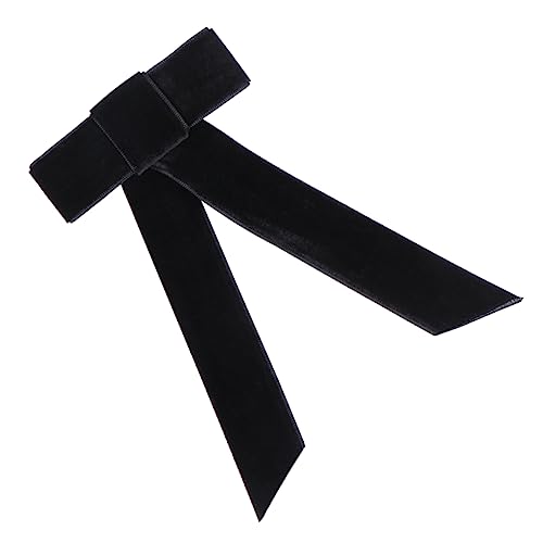 DECOMELODY Große Schleifen Haarspange Schwarz Modischer Haarklammer mit Federclip Langlebig und Einfach zu Befestigen für Mädchen Party Geburtstag und Festliche Anlässe von DECOMELODY