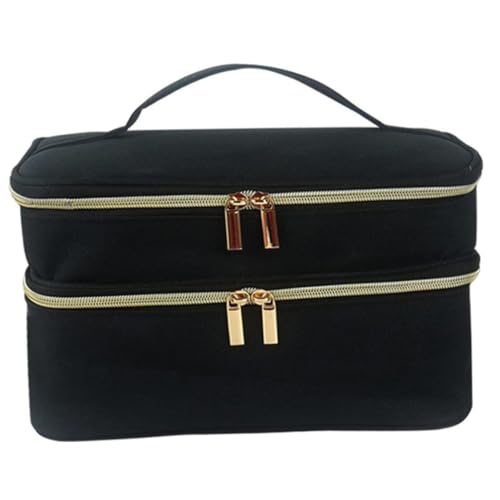 DECOMELODY Große Tragbare Kosmetiktasche Multifunktionale Aufbewahrungsbox Leicht Strapazierfähig für Reisen Business Camping und Alltag Modisch Langlebig Praktischer Make Up Organizer von DECOMELODY