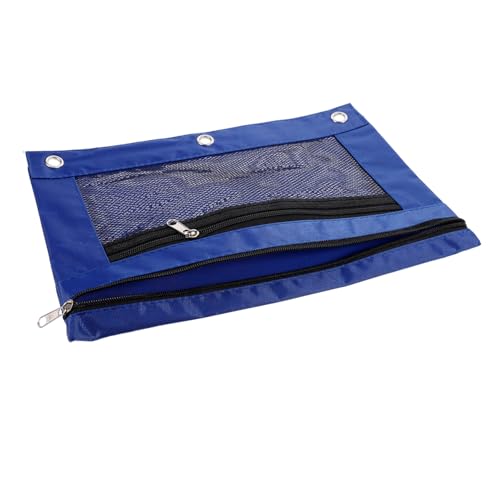 DECOMELODY Großes Federmäppchen mit Reißverschluss Stifttasche Transparenter Mesh Organizer Fächer Schreibwaren Tasche für Büro Schule und Bürobedarf von DECOMELODY