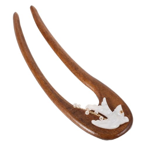 DECOMELODY Retro U-förmige Haarnadel Aus Holz Minimalistisches Design Für Hochsteckfrisuren Für Elegante Hairstyles Stilvolles Haaraccessoire Für Frauen von DECOMELODY