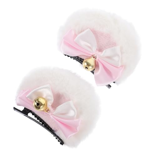 DECOMELODY Haarspange Aus Plüsch Mit Doppelschleifen-bärenohr-design Für Party-kopfschmuck Dekorative Haarnadel Für Mädchen Und Frauen von DECOMELODY