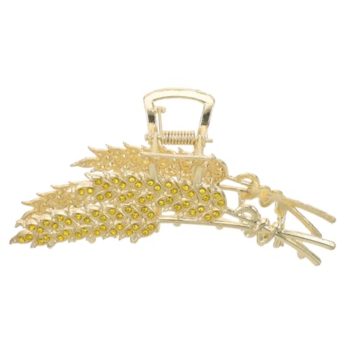 DECOMELODY Haarspange Metall Haarklammer für Dickes Haar Damen Haarschmuck Stabiler Haarkralle mit Weizenkorn-design für Festes Styling und Einfache Anwendung von DECOMELODY
