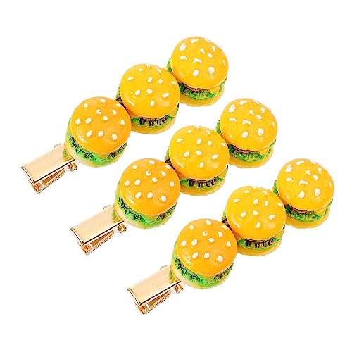 DECOMELODY 3stücke Burgerförmige Haarspange Haarnadel Burgerform Mädchen Party Haarnadel Haarspange Kopfschmuck von DECOMELODY