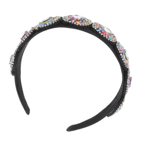 DECOMELODY Handgefertigtes Barock perlenstirnband mit Strassbesatz Eleganter Haarschmuck für Damen Brautschmuck für Hochzeit Dickes Haar Einzigartiges Design für Party und Fotoshooting von DECOMELODY