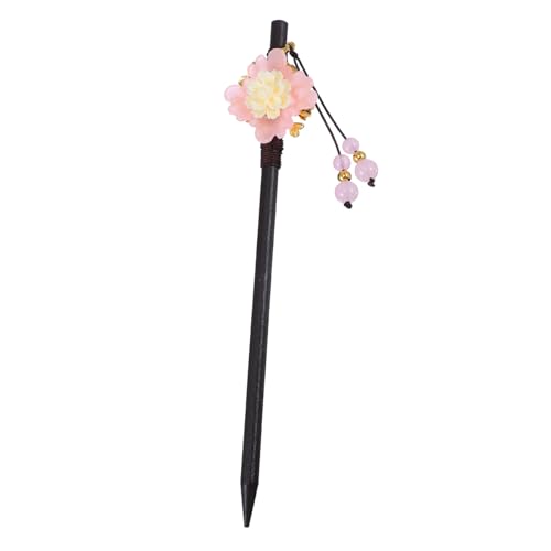 DECOMELODY Handgemachte Haarnadel Zartem Vierblättrigem Blumenmotiv Chinesischer Vintage Stil Haarschmuck Antikes Design Hanfu Accessoire für Damen und Herren von DECOMELODY