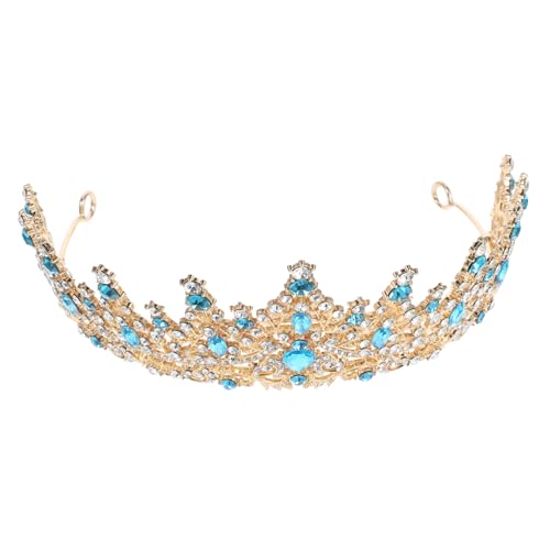DECOMELODY Hochzeit Krone für Damen Barocke Strass Tiara mit Tropfen Rhinestones Haarschmuck für Hochzeiten Geburtstagsfeiern Abschlussbälle und Besondere Anlässe von DECOMELODY