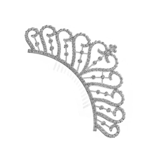 DECOMELODY Hochzeits Haarkamm mit Funkelnder Krone Sicherer Legierungsclip Leichter Brautschmuck für Besonderen Anlass Einfach zu Tragen und Fest für Brautfrisuren und Festliche Events von DECOMELODY