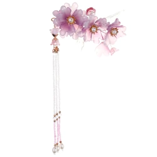 DECOMELODY Vintage Chinesische Dangle Quaste Haarnadeln Mit Blumen-design Für Mädchen Haarschmuck Für Elegante Outfits Für Dickes Und Dünnes Haar Bequem Und Einfach Zu Tragen von DECOMELODY