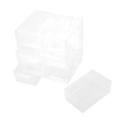 DECOMELODY Kontaktlinsen Aufbewahrungsbox mit Fächern Transparenter Organizer Staubdichter Desktop Organizer für Kontaktlinsen Kompakte Kunststoffbox für Zuhause und Reisen von DECOMELODY