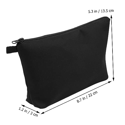 DECOMELODY Kosmetiktasche Damen Handtasche aus Polyester Reißverschlussfest Kompakt und Langlebig Multifunktionale Make Up Tasche für Reisen Fitness Alltag Schwarze Clutch Organizer Tasche von DECOMELODY