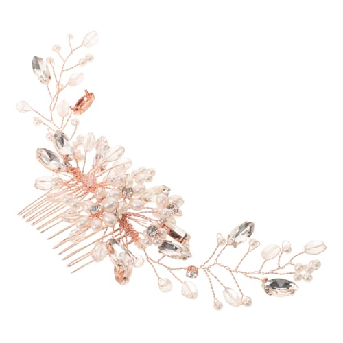DECOMELODY Brautschmuck Haarkamm Krone Mit Strass Eleganter Haarschmuck Für Hochzeiten Vielseitige Haaraccessoires Für Bräute Und Brautjungfern Für Festliche Anlässe von DECOMELODY