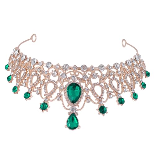 DECOMELODY Krone mit Funkelnden Strasssteinen Leichtes Metall Tiara Haaraccessoire für Mädchen Geburtstagsfeier Party Kostüm und Fotoshooting Prinzessinnen Krone von DECOMELODY