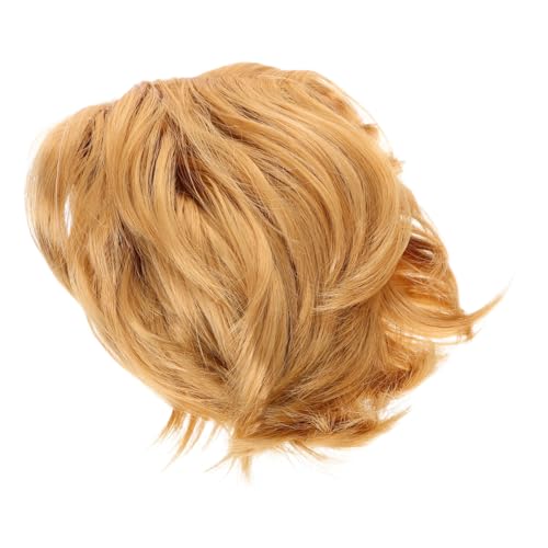 DECOMELODY Kurze Blond Perücke Herren Synthetisches Haar Realistische Simulation Stil Kurzhaar Toupee für Kostüm Party Cosplay Halloween Alltag von DECOMELODY