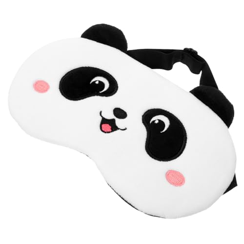 DECOMELODY Kuschelige Panda Schlafmaske aus Weichem Plüsch Lichtundurchlässige Augenbinde für Damen und Herren Ergonomisch Geformt für Bequemen Schlaf und Augenabdeckung bei Tageslicht von DECOMELODY
