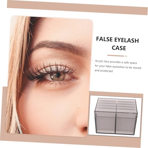 DECOMELODY Lagige Acryl Wimpernaufbewahrungsbox Transparentes Staubdichtes Organizer Case für Künstliche Wimpern Langlebiger Eyelash Storage Case Kompakt und Leicht Tragbar für Make Up von DECOMELODY