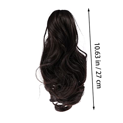 DECOMELODY Lange Gewellte Ponytail Haarverlängerung Synthetisches Clip in Haarteil Natürlich Aussehend Hitzebeständig Voluminös Leicht zu Tragen Damen Frisur Erweiterung von DECOMELODY
