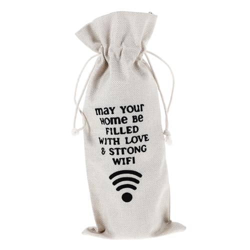 DECOMELODY Langlebige Leinwand Flaschentasche mit Kordelzug Stilvolle Weintasche für Weinflaschen Praktische Geschenkverpackung für Rotwein Wiederverwendbar und Vielseitig als Geschenktüte DECOMELODY Langlebige Leinwand Flaschentasche mit Kordelzug Stilvolle Weintasche für Weinflaschen Praktische Geschenkverpackung für Rotwein Wiederverwendbar und Vielseitig als Geschenktüte von DECOMELODY