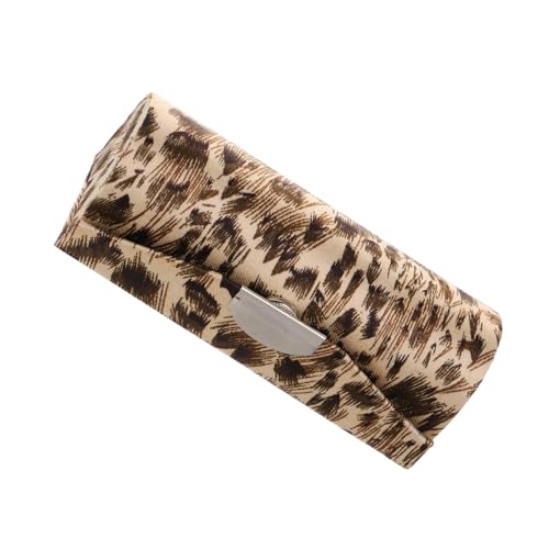 DECOMELODY Lippenstift-Box Reise -Make -up -Tasche Kosmetiktaschen für Damen Lippenstift Tasche Mini klein Fall Reiseberichtungsorganisator Lippenstiftetuihalter mit Spiegel Legierung Leopard von DECOMELODY