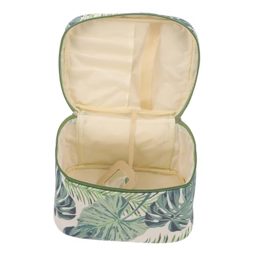 DECOMELODY Make up Tasche Damen Große Kosmetiktasche Canvas Kulturbeutel mit Blattmuster Geräumig Praktisch Reise Schminktasche für Frauen DECOMELODY Make up Tasche Damen Große Kosmetiktasche Canvas Kulturbeutel mit Blattmuster Geräumig Praktisch Reise Schminktasche für Frauen von DECOMELODY