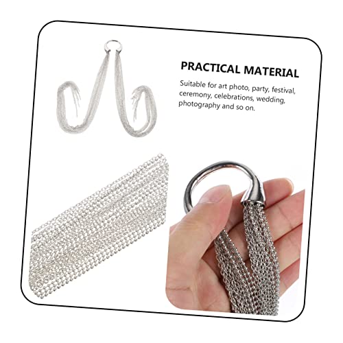 DECOMELODY Mehrlagige Lange Metall Quasten Haarkette Haarschmuck Modisch Elegant Stabil Damen Frisuren Accessoire von DECOMELODY