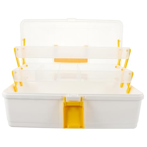 DECOMELODY Mehrschichtiger Haar Accessoires Organizer Aufbewahrungsbox für Frauen Leichter Kunststoff Aufbewahrungskoffer mit Durchsichtigem Deckel Multifunktional für Haarschmuck Schmuck von DECOMELODY