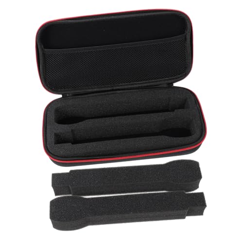 DECOMELODY Mikrofon Aufbewahrungstasche aus Strapazierfähigem Stoßfeste Mikrofonbox mit Reißverschluss Tragbare Schutztasche für Handmikrofone Kabellose Mikrofon Organizer Schwarz von DECOMELODY