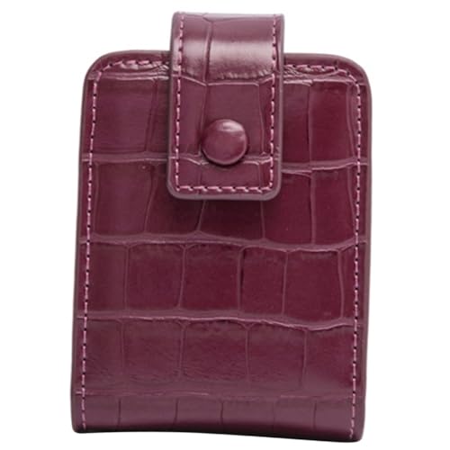 DECOMELODY Mini Kosmetiktasche mit Spiegel Leder Lippenstiftetui Tragbar Kompakter Schminkbeutel für Damen als für Reisen Alltag und Büro Sicherer Verschluss Mysterious von DECOMELODY