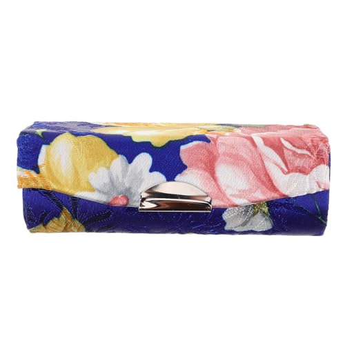 DECOMELODY Lippenstiftbox Aus Seide Mit Stickerei Tragbarer Kosmetik-Organizer Mit Integriertem Spiegel Reisetasche Für Make-up-Artikel von DECOMELODY