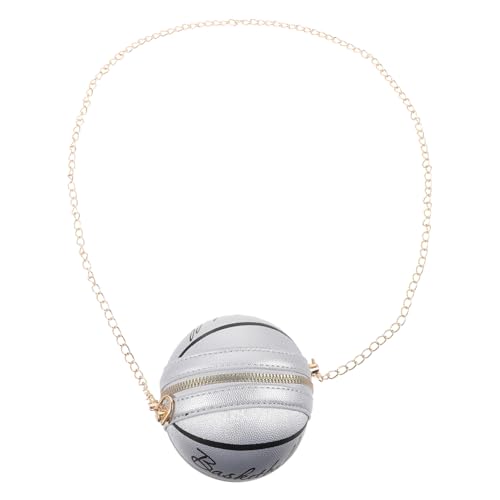 DECOMELODY Modische Basketball umhängetasche mit Kette Kompakt Robustes Pu leder Vielseitig als Crossbody Kosmetiktasche Trendige Schultertasche für Teenager Sommerliche Damenhandtasche von DECOMELODY