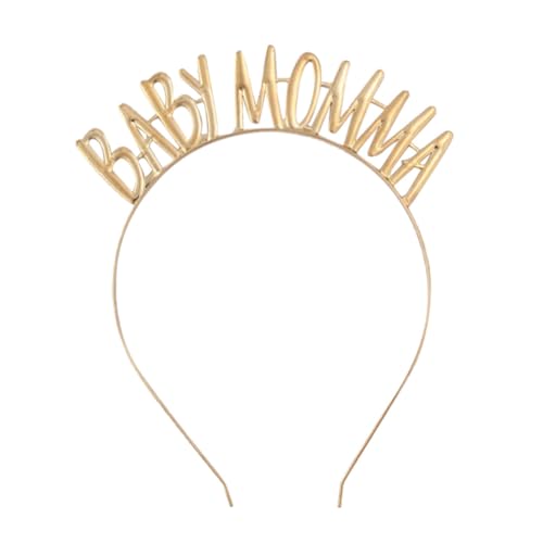 DECOMELODY Mom Haarreif aus Legierung mit Goldenem Buchstaben Print Leichtes Haarschmuck für Shower Party Modisches Stirnband als Festliches Kopfschmuck Accessoire von DECOMELODY