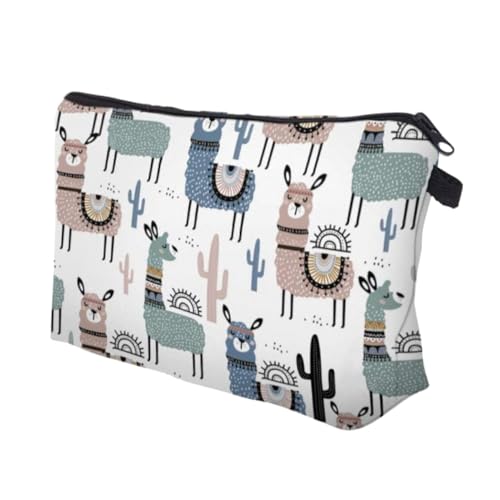 DECOMELODY Multifunktionale Kosmetiktasche mit Digitaldruck Leichter Robuster Make Up Organizer mit Stabilem Reißverschluss für Damen Reisen und Outdoor Aufbewahrung von DECOMELODY